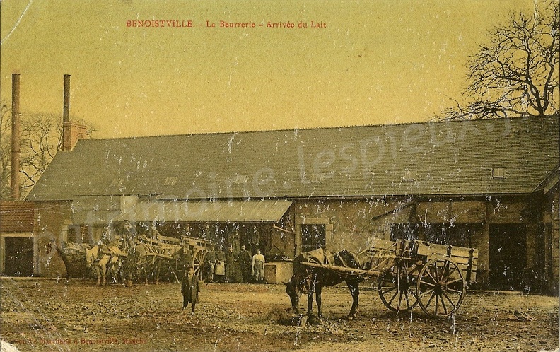 Benoistville - La Beurrerie - arrivée du lait